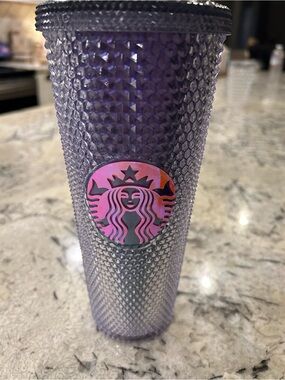 Starbucks Purple Studded Tumbler with Pink Holographic Logo